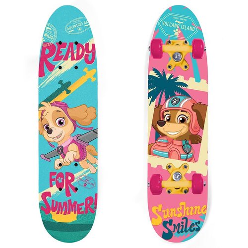  Dječji drveni skateboard Paw patrol plavo-roza Slike