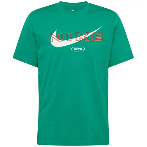 Nike Sportswear Majica 'Club' zelena / rdeča / bela