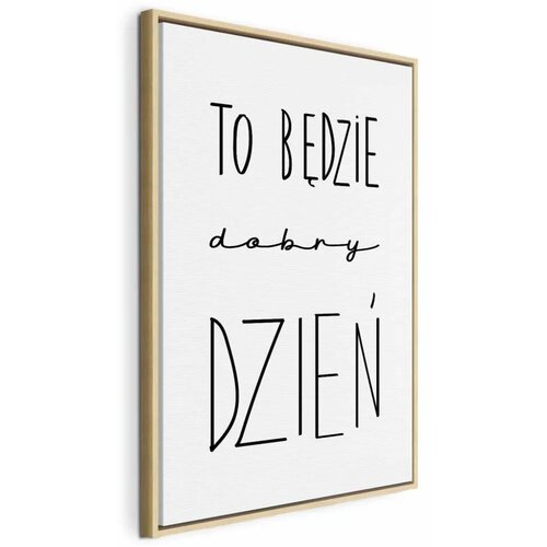  Slika - Art of Words (1-part) - Inspirational Black Text on White 40x60 U prirodnom drvenom okviru Cene