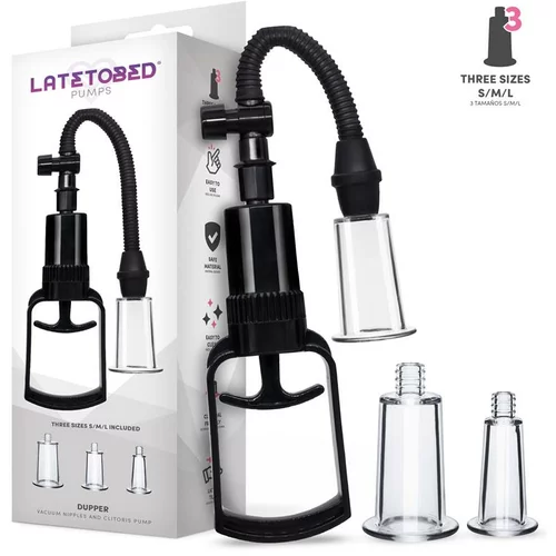 LATETOBED Dupper Clitoris & Nipple Manual Pump with 3 Cups