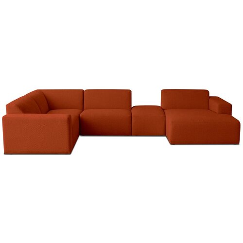 Scandic Ciglasta kutna garnitura od bouclé tkanine (u obliku slova "U") Roxy – Cene