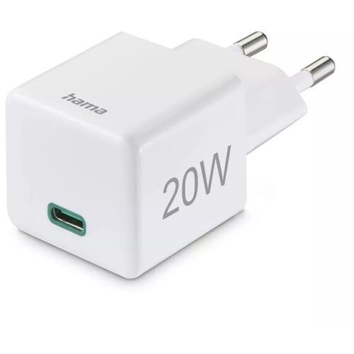 Hama Kucni punjac Brzi iPhone USB-C PD/QC, 20W beli Slike
