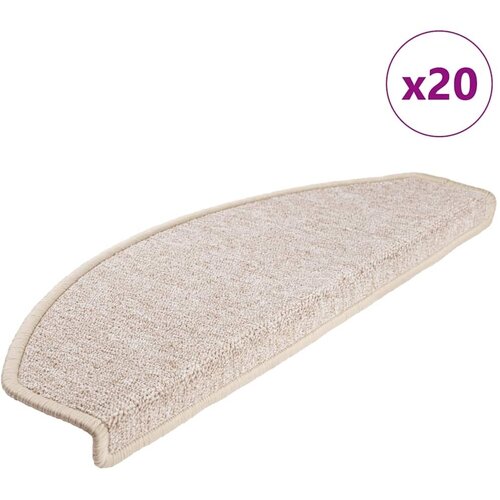  Prostirke za stepenice 20 kom 65x24x4 cm taupe poluokrugle velike - Sivo-smeđa 65 x 24 x 4 cm 20 Sivosmeđa Slike