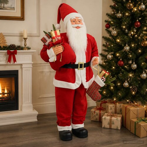  Figura Djed Božićnjak Crvena 180 cm Poliester Slike