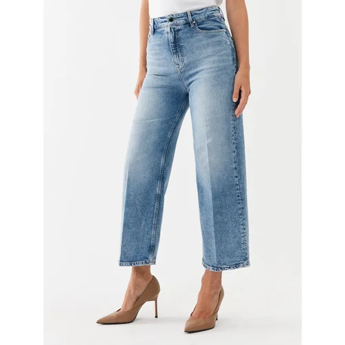 Boss Jeans hlače Marlene Hr 50497326 Modra Relaxed Fit