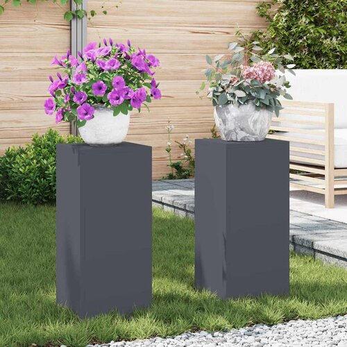  Stalak za biljke 2 pcs Antracit 24 x 24 x 55 cm Čelik Cene