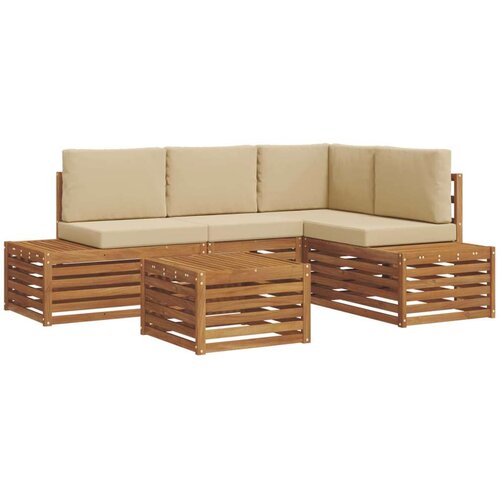  Setovi sofa s jastukom 5 Komad Prirodna i bež Slike