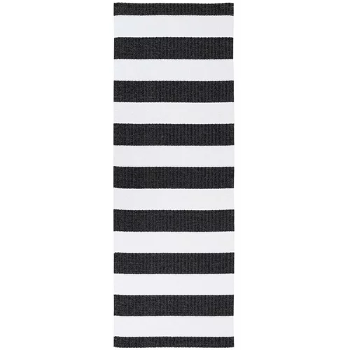Narma crno-bijela tepih staza pogodna za eksterijer birkas, 70 x 250 cm