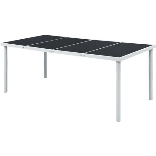  Vrtni stol 190 x 90 x 74 cm crni čelični Cijene