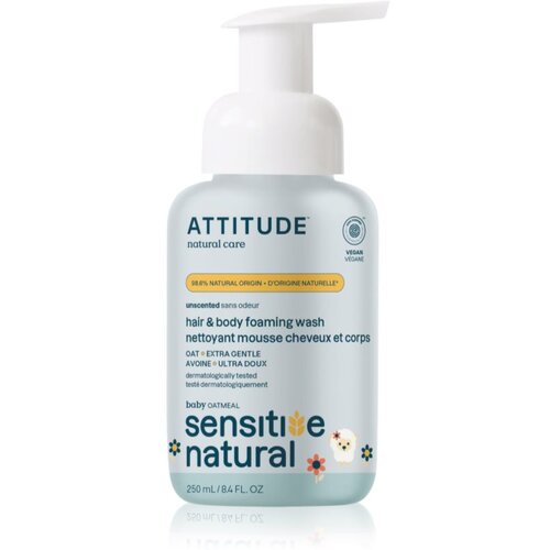 Attitude Sensitive Natural Baby Oatmeal šampon i gel za pranje 2 u 1 za osjetljivu kožu za djecu 250 ml Cijene