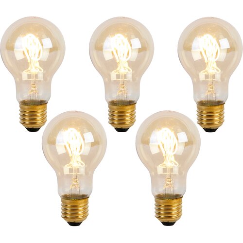 LUEDD Komplet 5 LED spiralnih žarnic E27 A60 Goldline 2W 150lm 2200K Cene