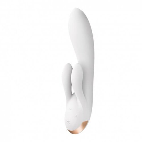 Satisfyer Double Flex - pametni, dvostruki zečić vibrator (bijeli) Cijene