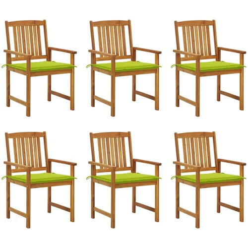 vidaXL Vrtne stolice s jastucima 6 kom od masivnog drva bagrema