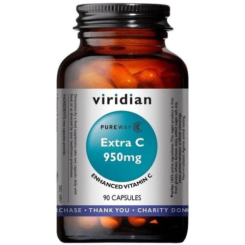 Viridian Nutrition Vitamin C PureWay ExtraC Viridian, 950mg (90 kapsul) Slike