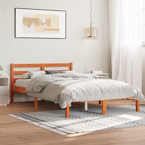 Furnova Posteljni okvir brez vzmetnice vo&amp;scaron;č. rjav 150x200 cm borovina, (21937119) Slike