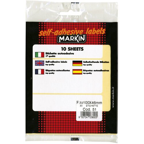  ETIKETE SLEP 100X46MM PK10L MARKIN 10051 BLISTER Cene