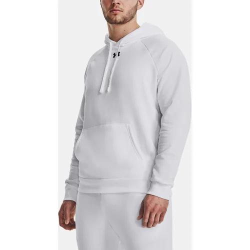 Under Armour Sweatshirt UA Rival Fleece Hoodie-WHT - Mens