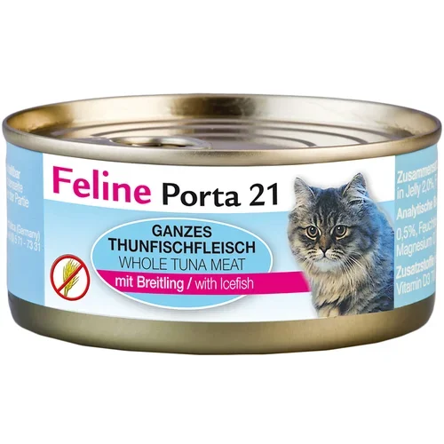 Porta Feline 21 varčno pakiranje 24 x 156 g - Tuna s papalino