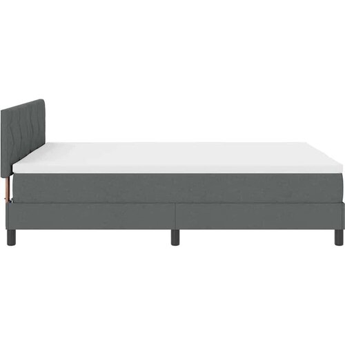 vidaXL krevet s opružnim okvirom s madracem i LED tamnosiv 140x200 cm tkanina Cene