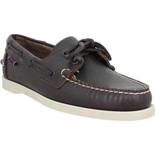 Sebago Mokasini & Jadralni čevlji Docksides Portland Cuir Homme Marron Kostanjeva