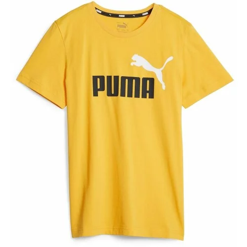 Puma ESS + 2 COL LOGO TEE Majica za dječake, žuta, veličina