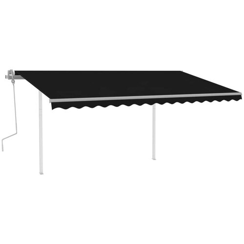 vidaXL Ročno zložljiva tenda z LED lučkami 4x3 m antracitna Cene