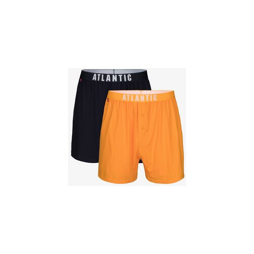 Atlantic Men Loose Boxers 2Pack - dark blue/yellow Slike