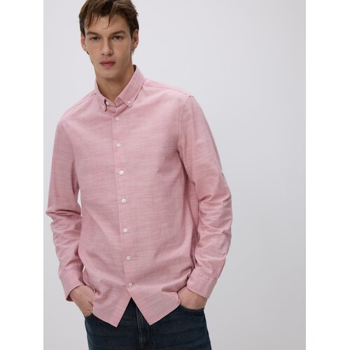 Reserved Slim fit pamučna košulja - prljavoroza Cene