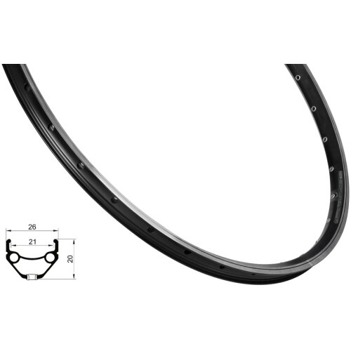Force Felga PRIME 622x21, 32H, crna Cene