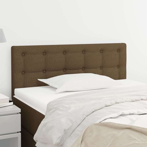  Posteljno vzglavje temno rjavo 90x5x78/88 cm blago, (20736297) Slike