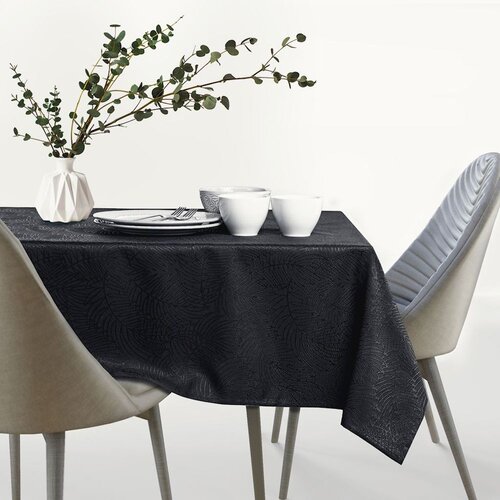 AmeliaHome Stolnjak i traka Gaia 115x250 cm, crna Slike