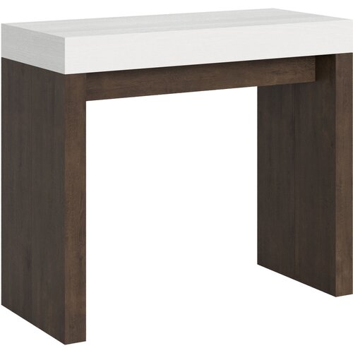 Ityhome 90 x 77 konzolna miza bela/rjava, (20848013) Slike