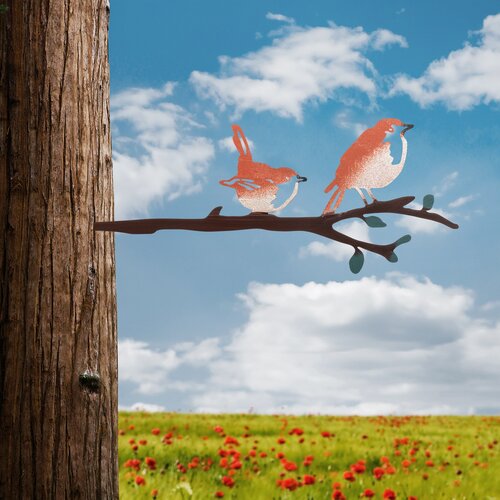 Atelier Del Sofa dekorativna figura bird on the branch 23, 22x55 cm, 1.5 mm, bakarne boje Cene