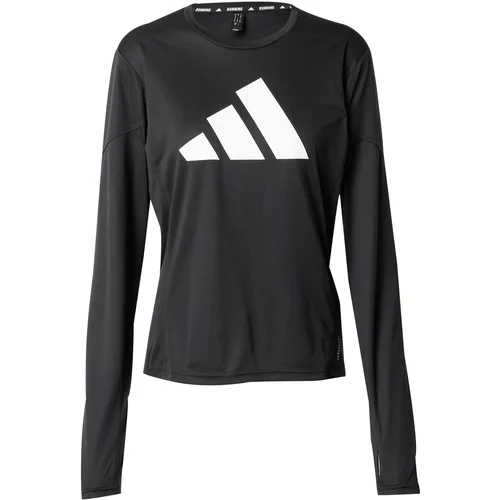 Adidas Tehnička sportska majica 'RUN IT' crna / bijela