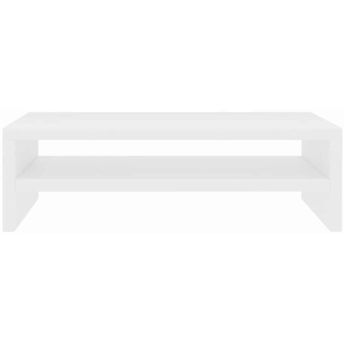  Stalak za monitor bijeli 42 x 24 x 13 cm konstruirano drvo Slike
