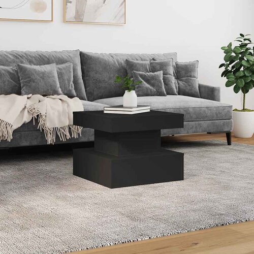  Stolić za kavu s LED svjetlima crni 50 x 50 x 40 cm Slike