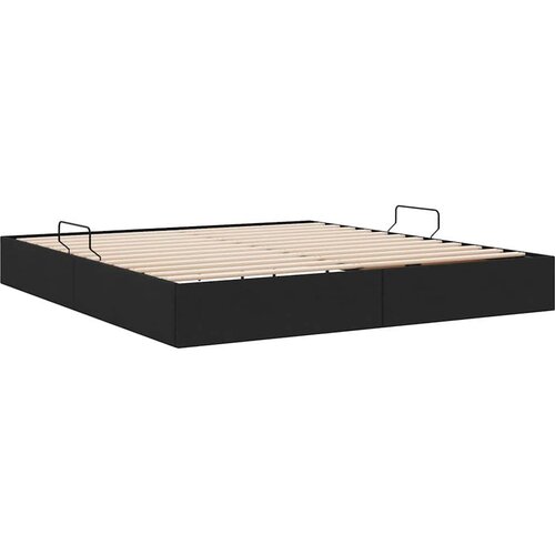  Krevet s od storage s uzglavljem Crna 180 x 200 cm tkanina Slike