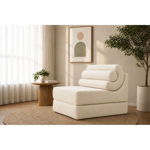 Atelier Del Sofa Duo Relax fotelja na razvlačenje 90 &amp;times; 70 &amp;times; 100 cm, bela Slike