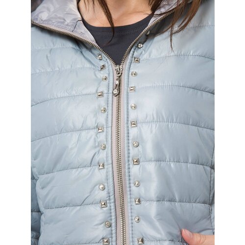 Miss Forever Jacket decorated with studs gray Cene