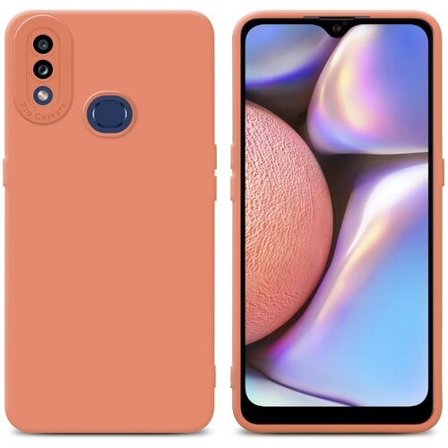  Ohišje, združljiv s Samsungom v tekočini svetlo oranžni pokrov - zaščitni pokrov iz fleksibilnega silikona TPU, (20603791) Cene