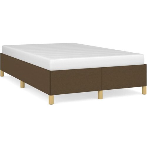 VidaXL Okvir kreveta tamnosmeđi 120 x 190 cm od tkanine Slike