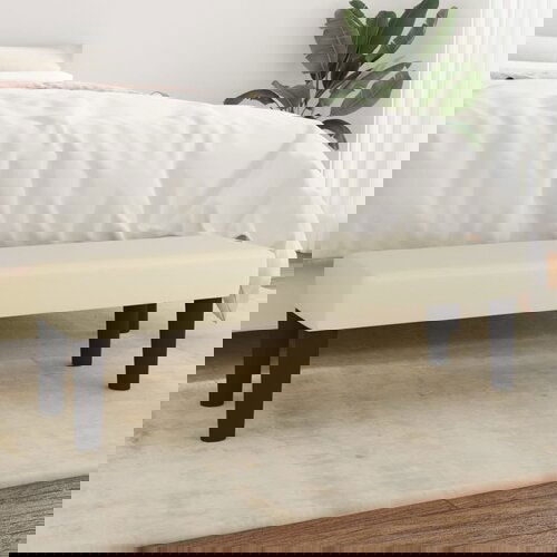 vidaXL Klupa krem 100x30x30 cm od umjetne kože Cijene