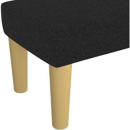  Klupa crna 100x30x30 cm od tkanine Slike