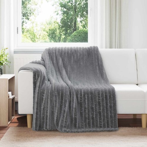  Pokrivači za bacanje 6 pcs Tamno siva 200 x 150 cm Runo Cene