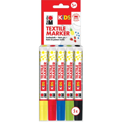 Marabu Markerji za tekstil KiDS, 5 x 3 ml, 5 kosov v pretisnem omotu, (21656278) Cene