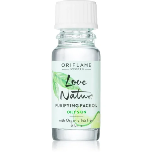 Oriflame Love Nature Organic Tea Tree & Lime čistilno olje za problematično kožo, akne 10 ml