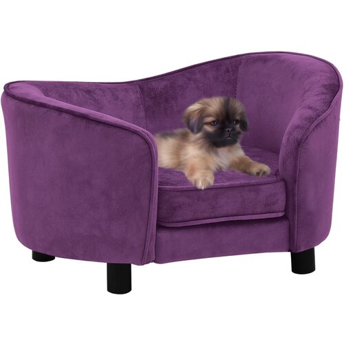 VidaXL Sofa za pse bordo 69 x 49 x 40 cm pli&amp;scaron;ana Slike