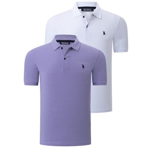 Dewberry DUAL SET T8561 MENS TSHIRT-WHITE-LILAC Cijene