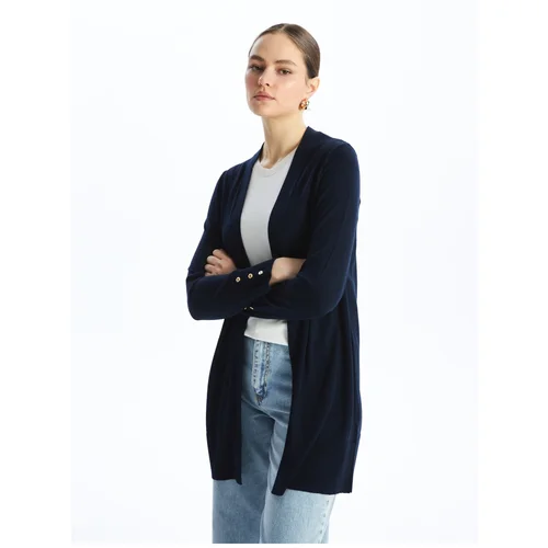 LC Waikiki Shawl Collar Plain Long Sleeve Women's Knitwear Cardigan