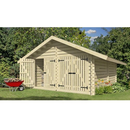 Male kuće Drveno spremi&scaron;te TOBIAS 20M2 418 &times; 508 cm &ndash; bez zavr&scaron;nog krovnog pokrova Cijene